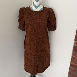 Universal Thread Cheetah Print Denim Shift Dress